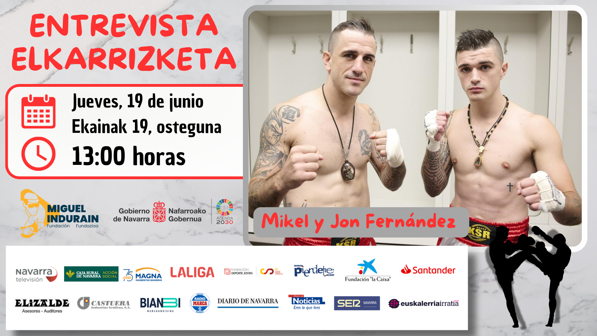 Mikel Fernández, Campeón del Mundo de Muay Thai, y Ion Fernández, Campeón de España, en una charla histórica